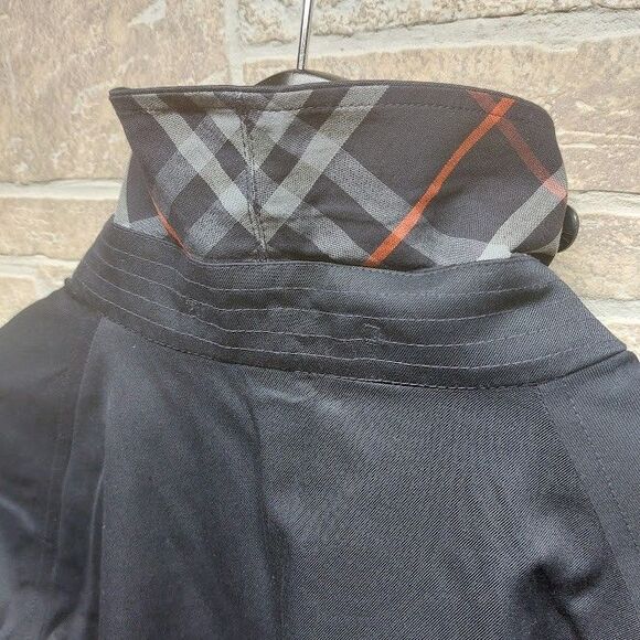 Burberrys Vintage Womens 14R Navy Harrington Jacket Nova Check Lining Excellent - Picture 8 of 16